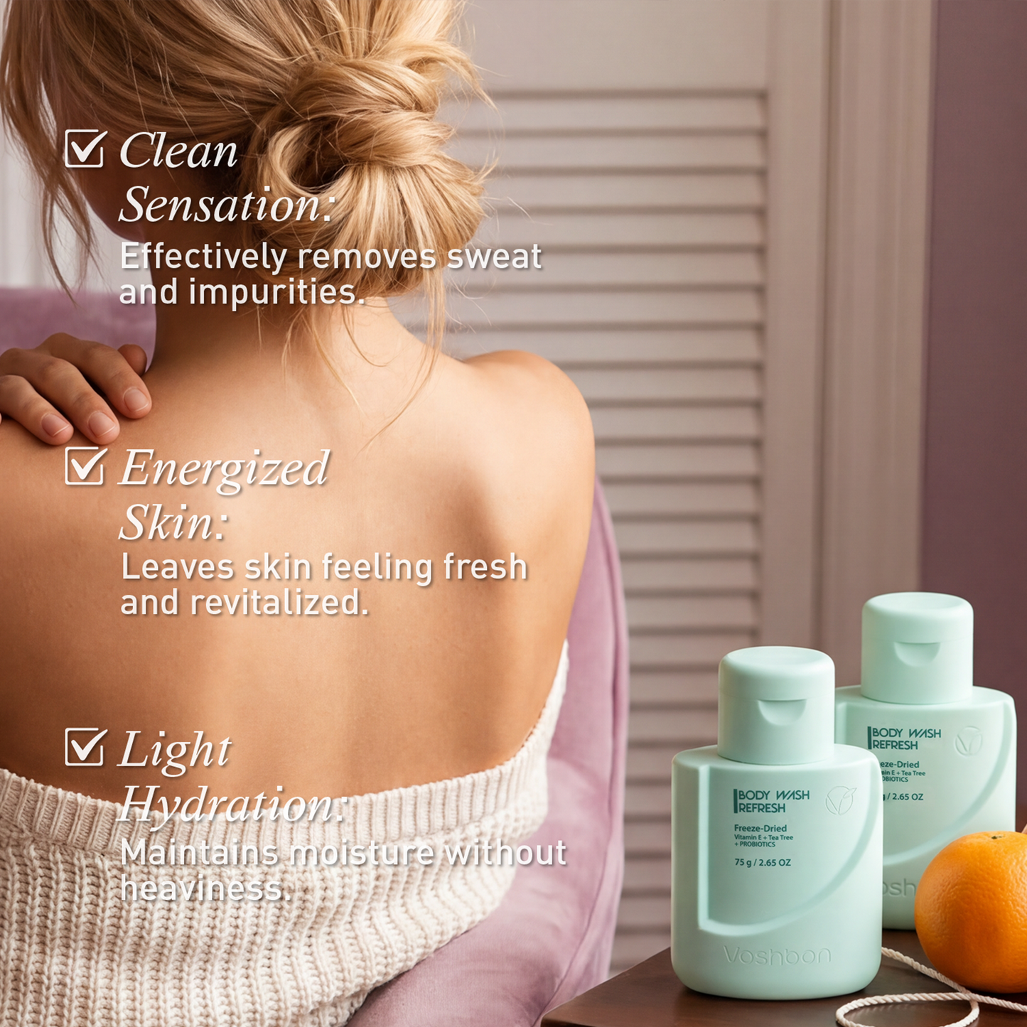 Voshbon Refresh Freeze-Dried Body Wash